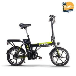 AVDLBIKE A10 16" Foldable Electric Bike (Green) – 250W, 36V 11.4Ah, 25 km/h