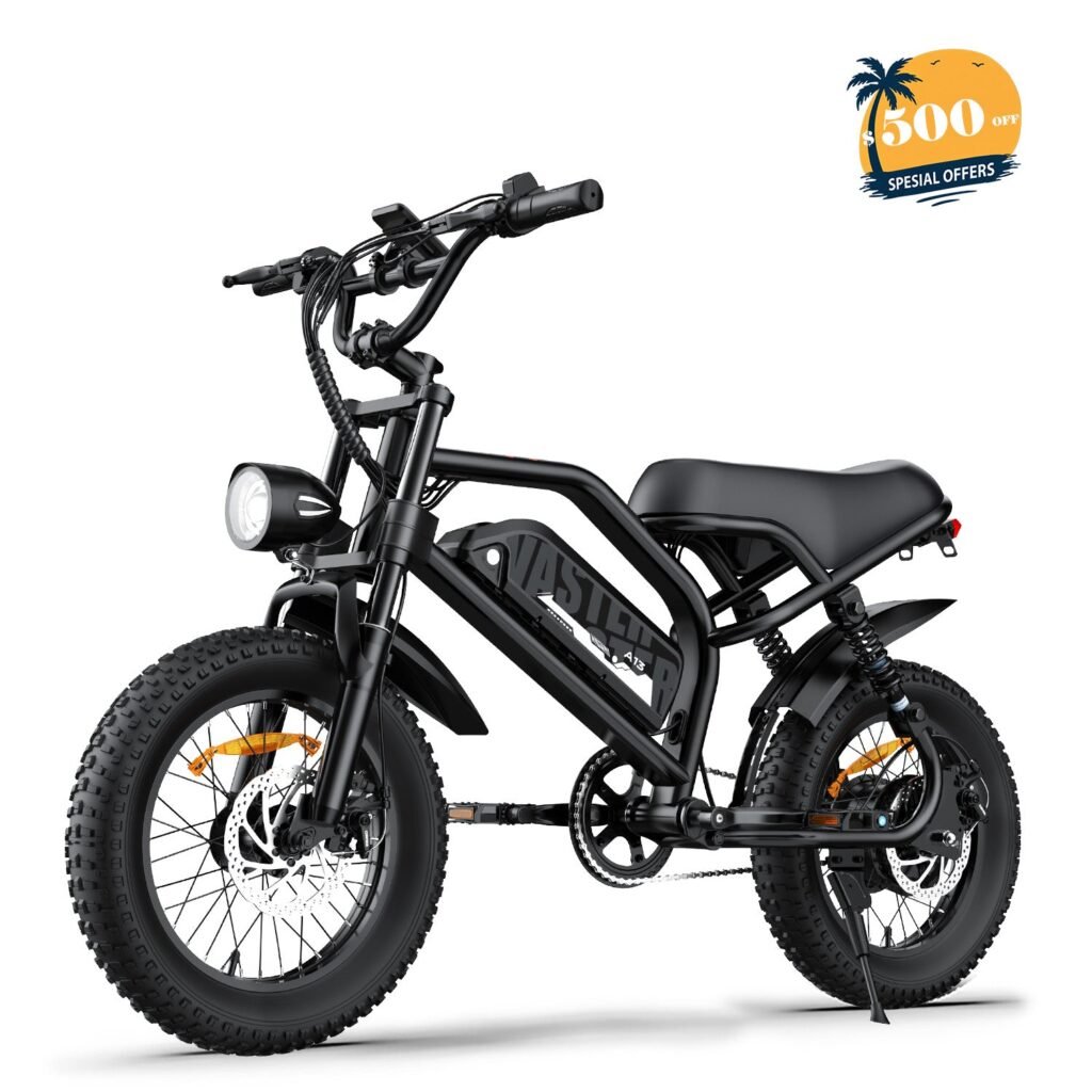 Electric Bike for Teenager 22 mph Ebike ,16” Fat Tire Electric Bike, 20-45 Miles PAS Range, 36V12.8 Ah, 460Wh Larger Battery | A13